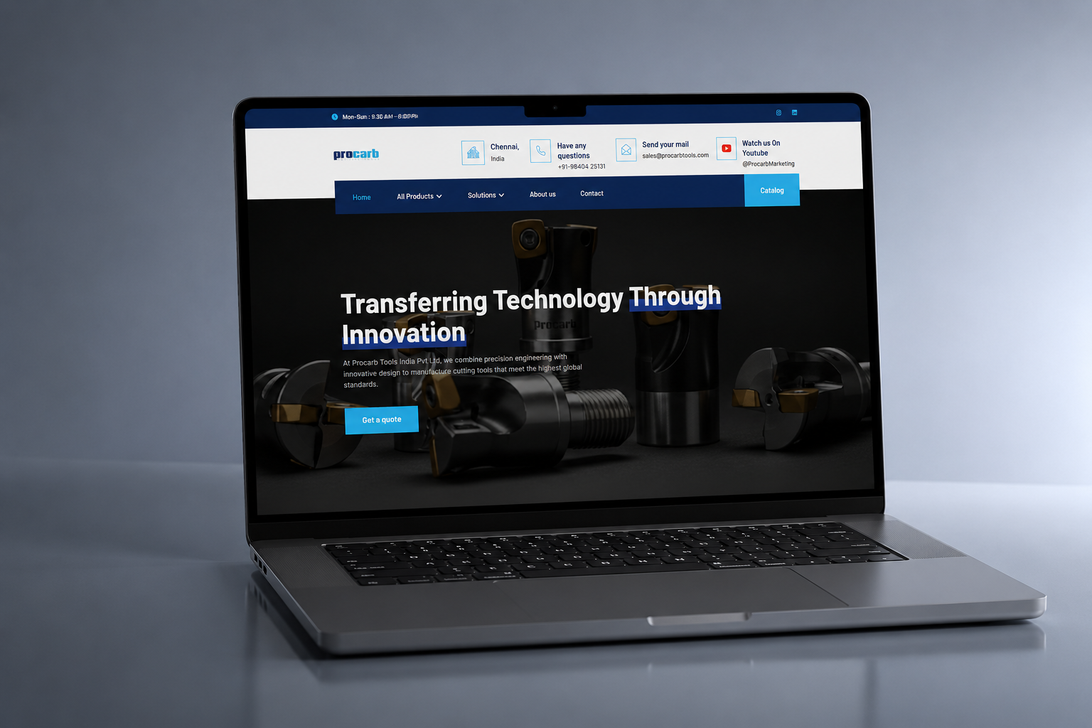 Procarb Tools project mockup
