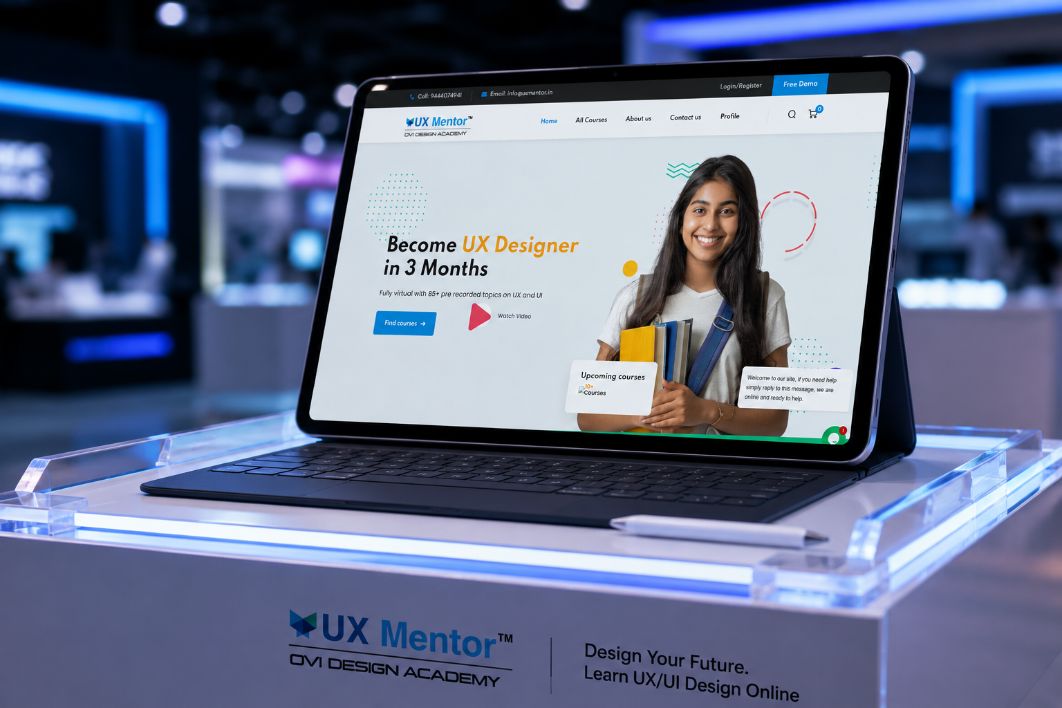 UX Mentor project mockup