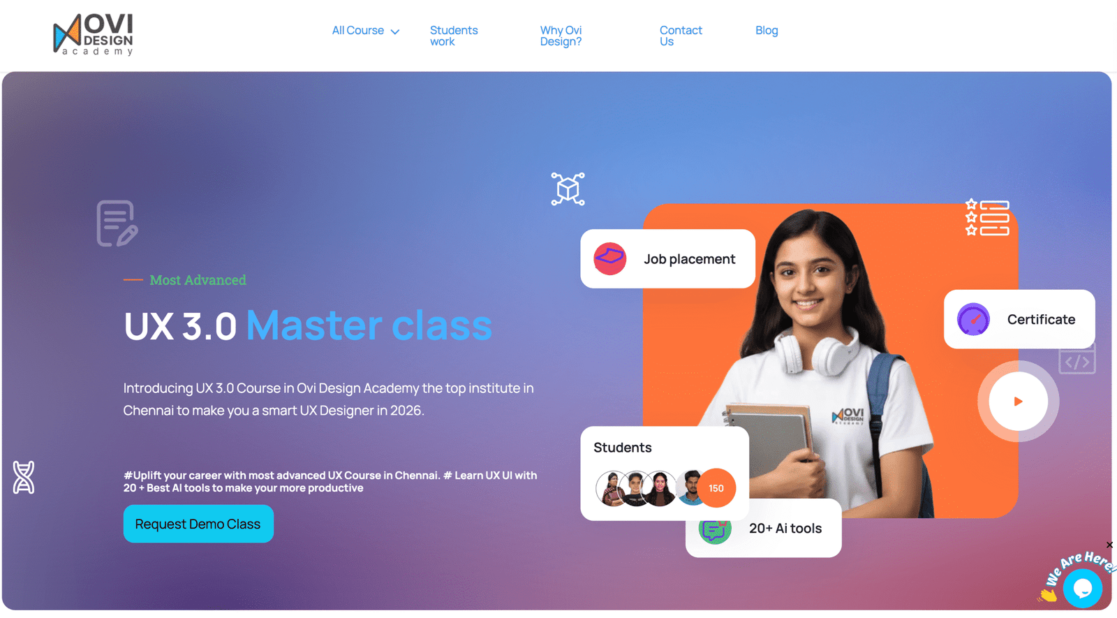 Ovi Design Academy Website designed by Oviyas.com